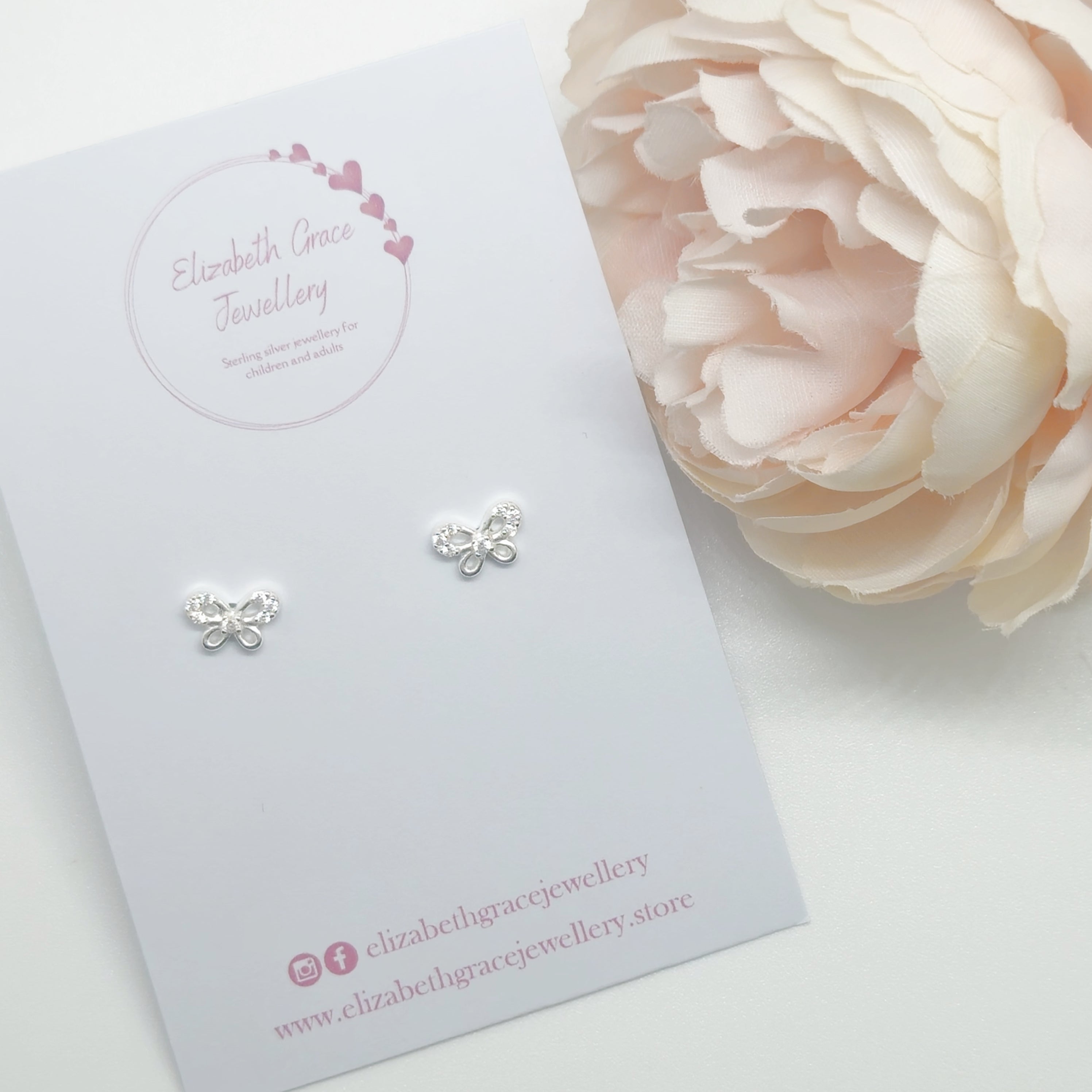 Butterfly CZ Studs