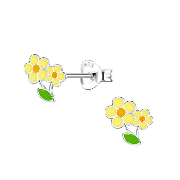 Yellow Flower Studs