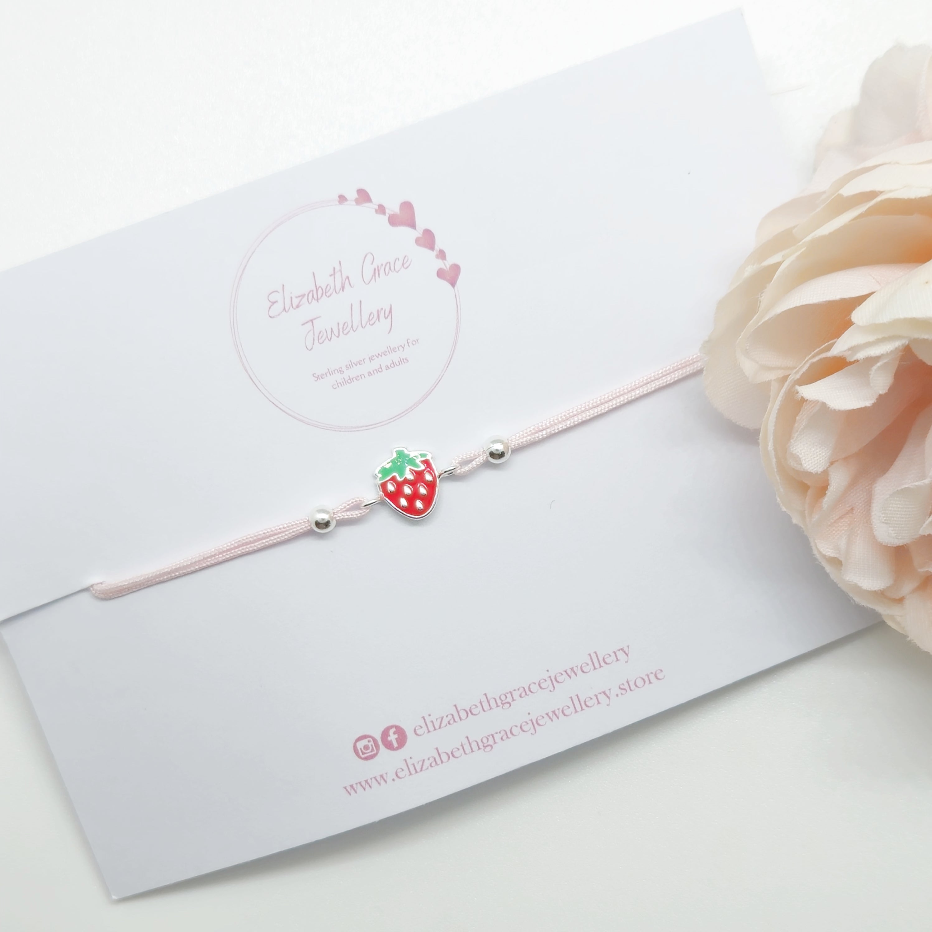 Strawberry Cord Bracelet