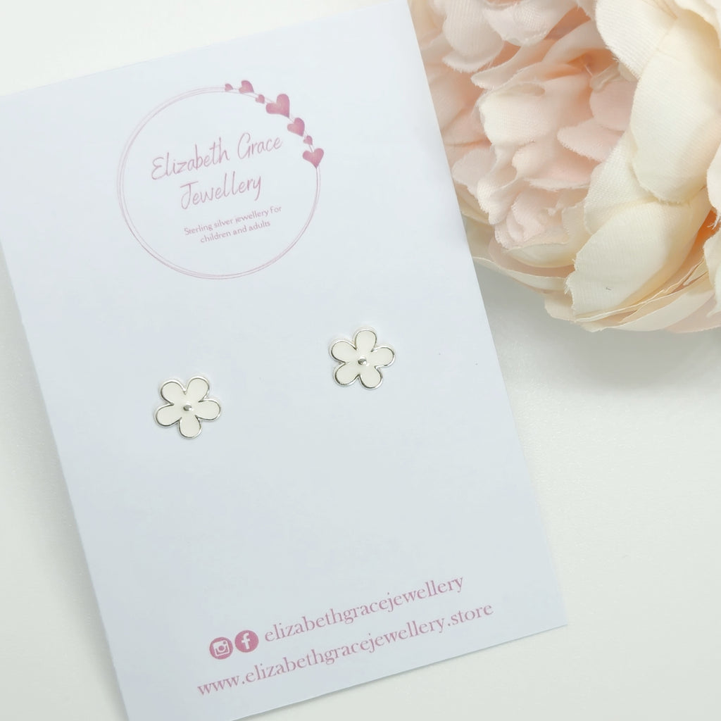 White Flower Studs