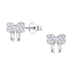 Pretty Bow CZ Studs