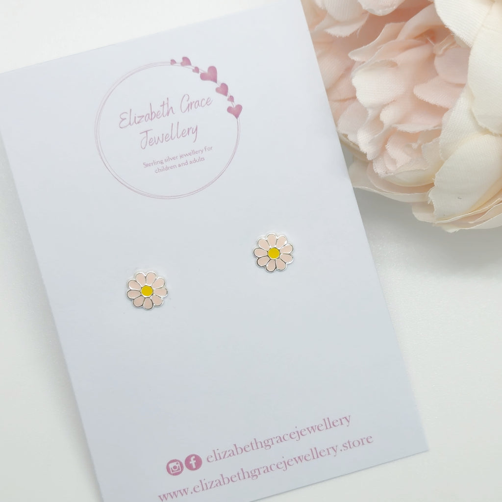 Pink Daisy Studs