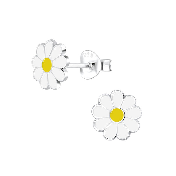 White Daisy Studs