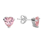 Pink Heart Studs