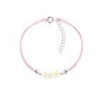 White Daisy Cord Bracelet