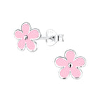 Pink Flower Studs