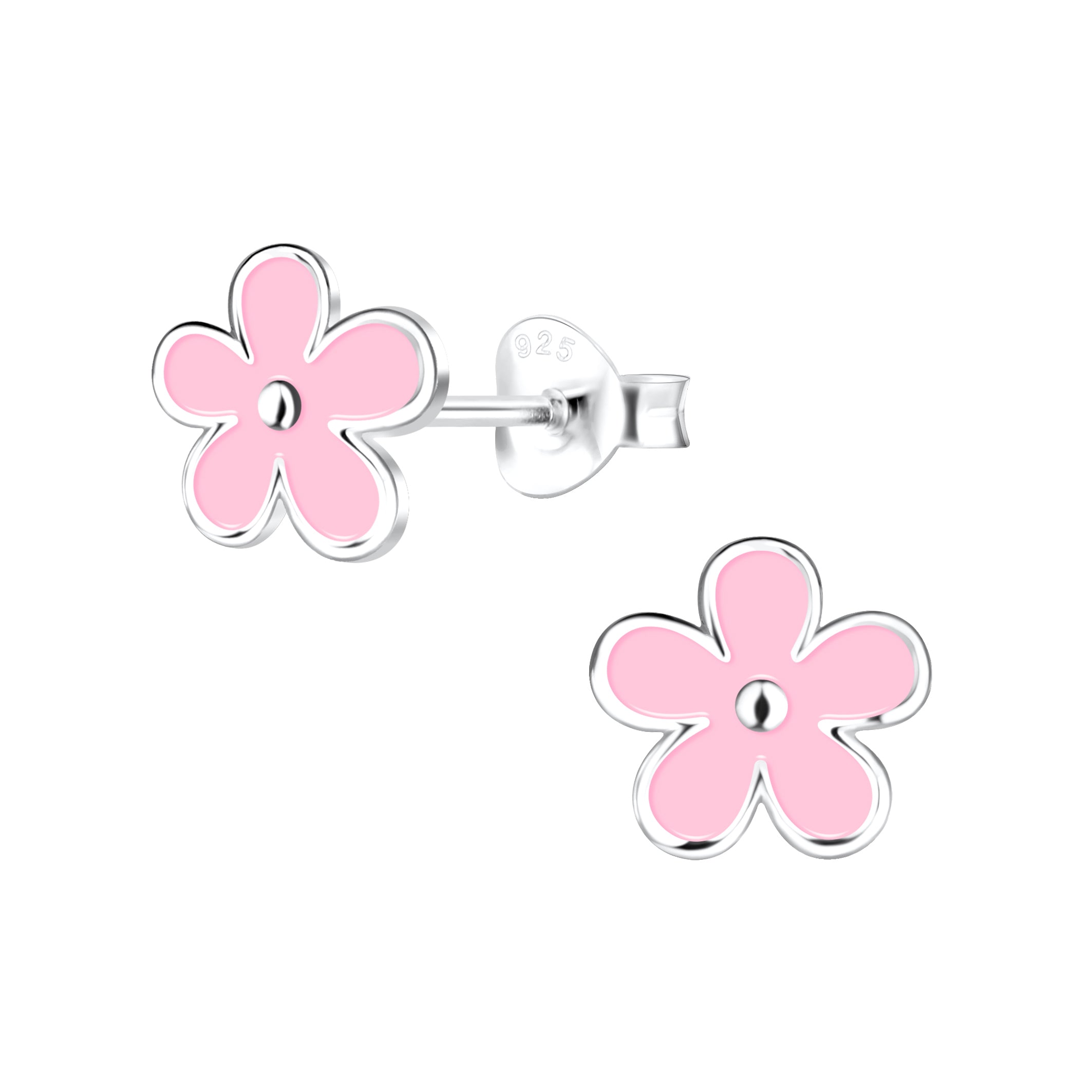 Pink Flower Studs