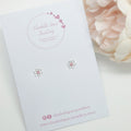 Pink CZ Flower Studs