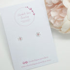Pink CZ Flower Studs