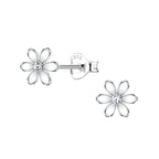 Flower CZ Studs