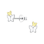 Small Butterfly Two Tone Studs