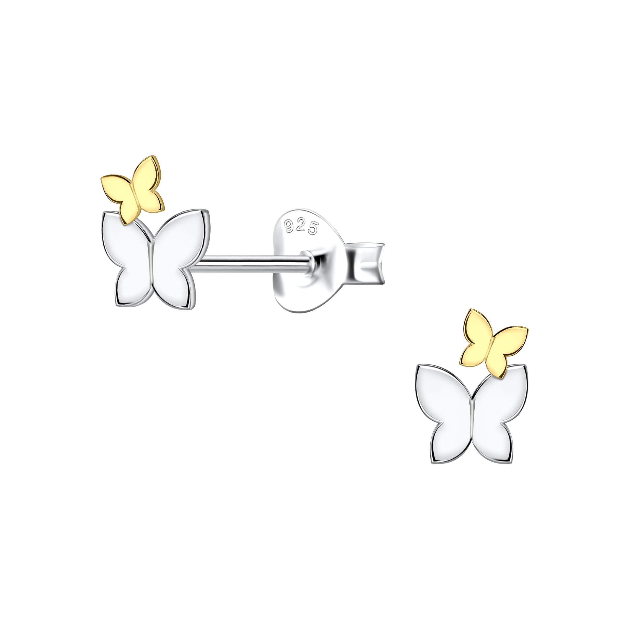 Small Butterfly Two Tone Studs