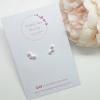 Curved Pink CZ Studs